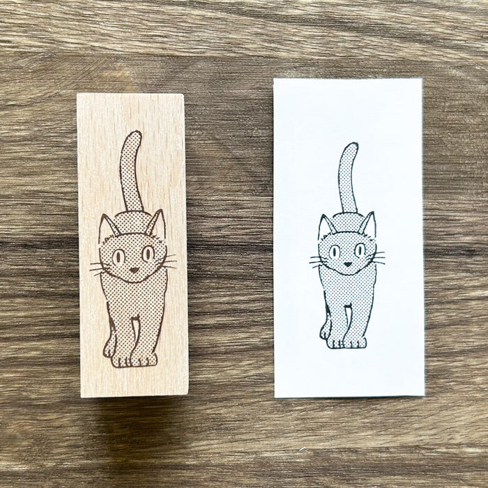 Wood Stamp - Grey Cat