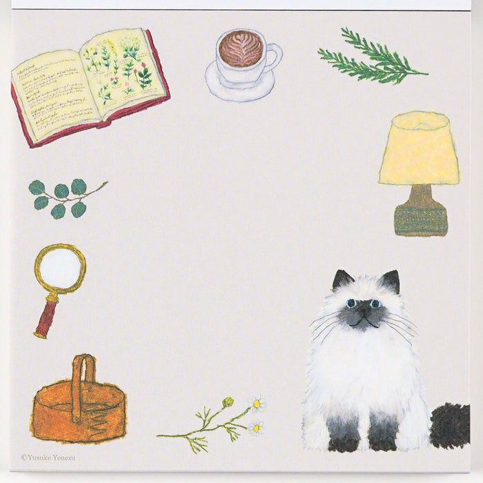 Yusuke Yonezu Square Memo Pad - Cat