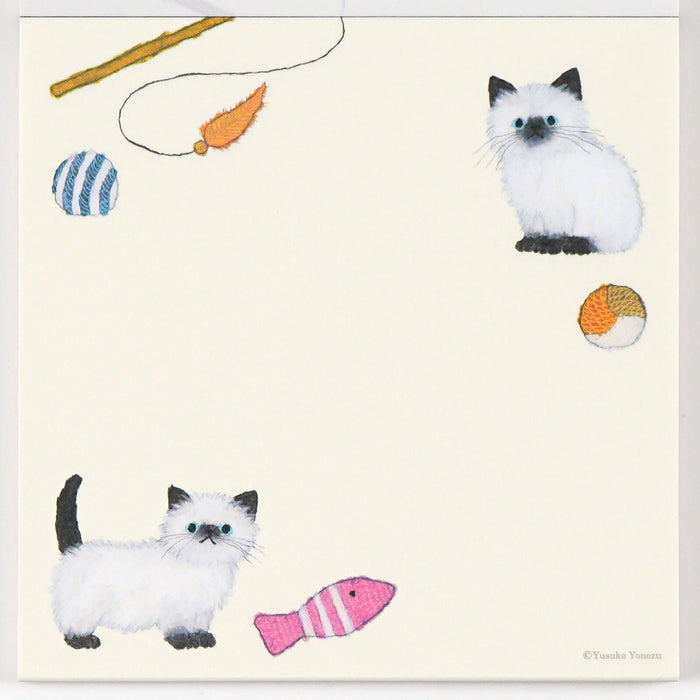 Yusuke Yonezu Square Memo Pad - Cat