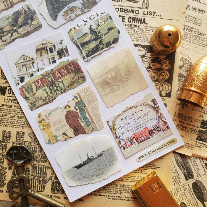 Antique Ephemera Sticker Sheet