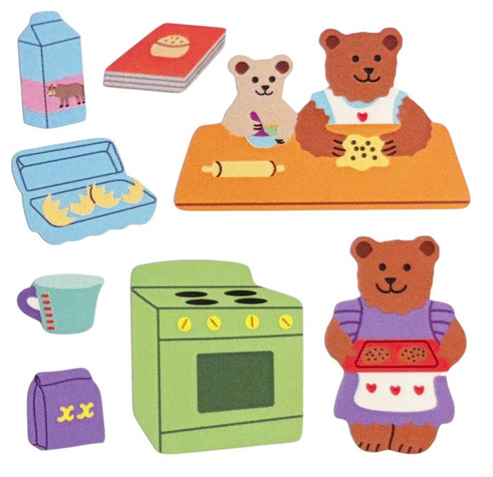 Glossy Stickers - Baking Bears