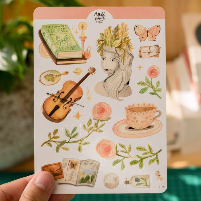 Sticker Sheet — Light Academia