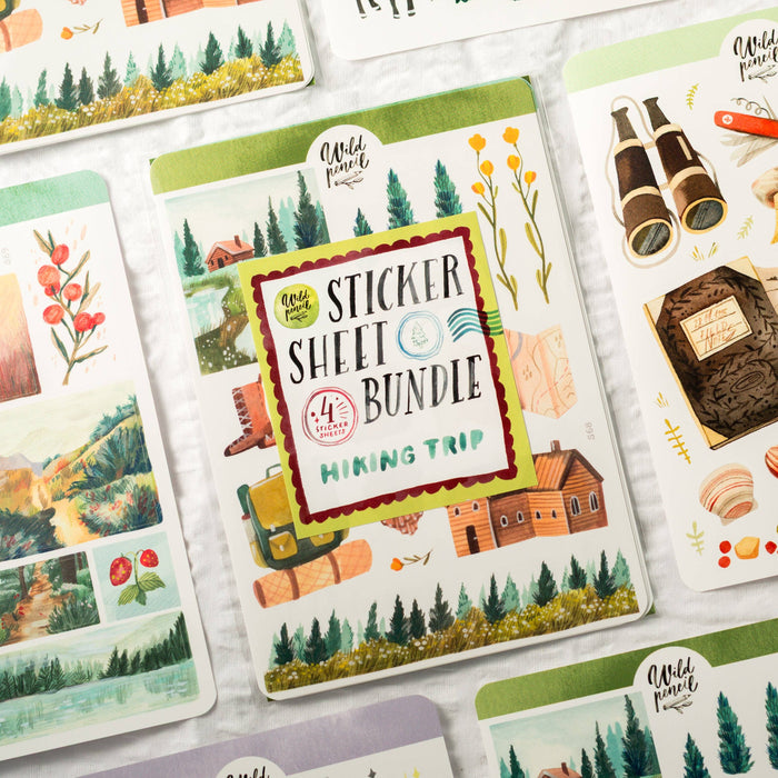 Sticker Sheet Bundle — Hiking Trip