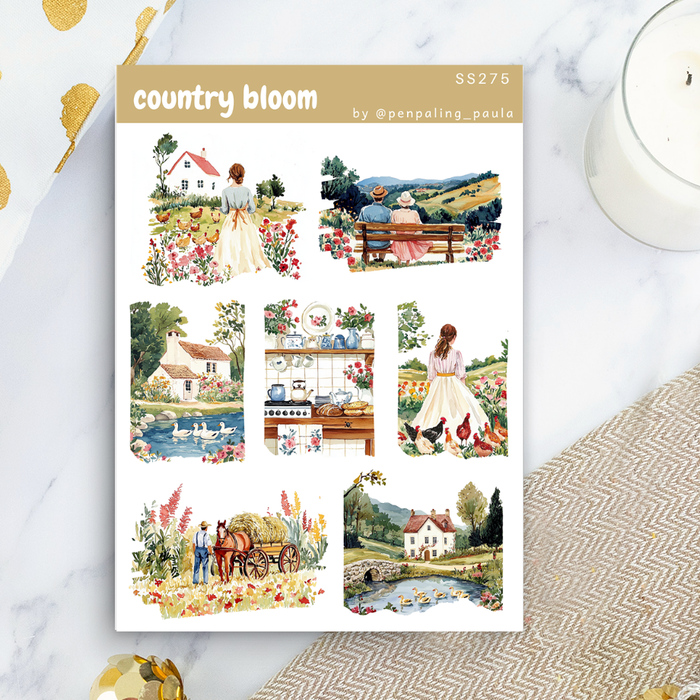 Country Bloom - Sticker Sheet