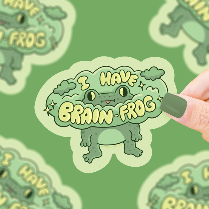 Brain Frog Vinyl Sticker
