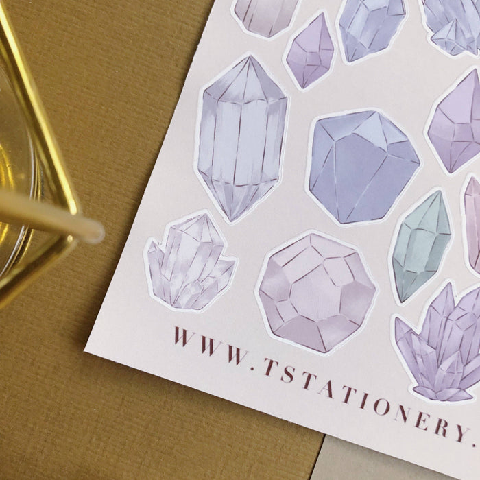 Crystals & Gems Sticker Sheet