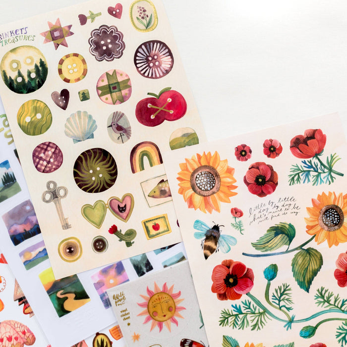 Washi Sticker Sheet — Sunflowers
