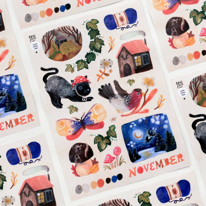 Washi Sticker Sheet — November