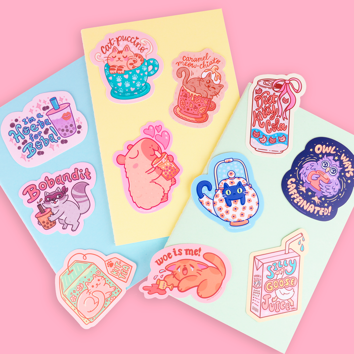 Cat-Puccino Vinyl Sticker