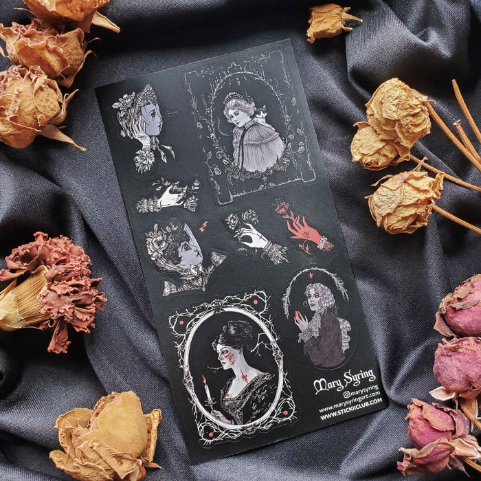 Haunting Portraits Sticker Sheet