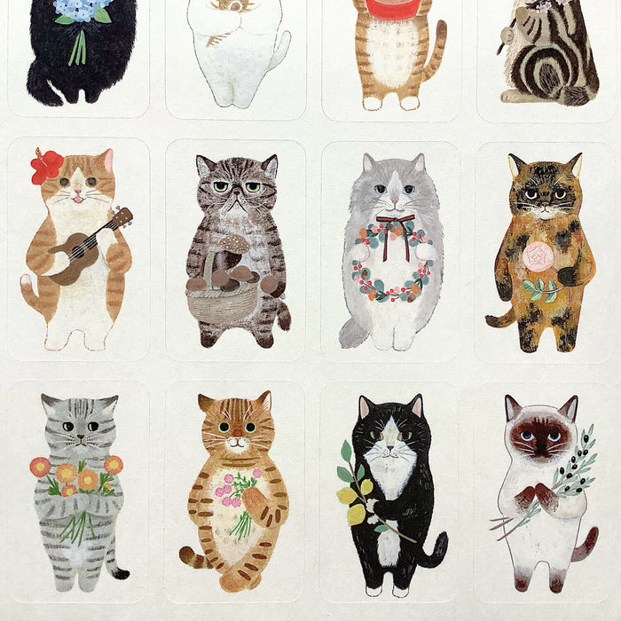 Sticker Sheet - Cats in a Picture Book #1