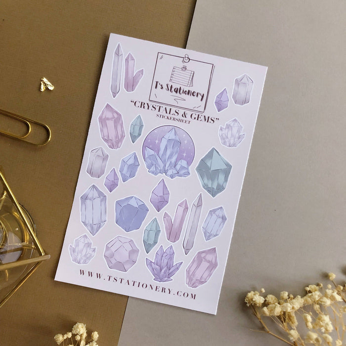 Crystals & Gems Sticker Sheet