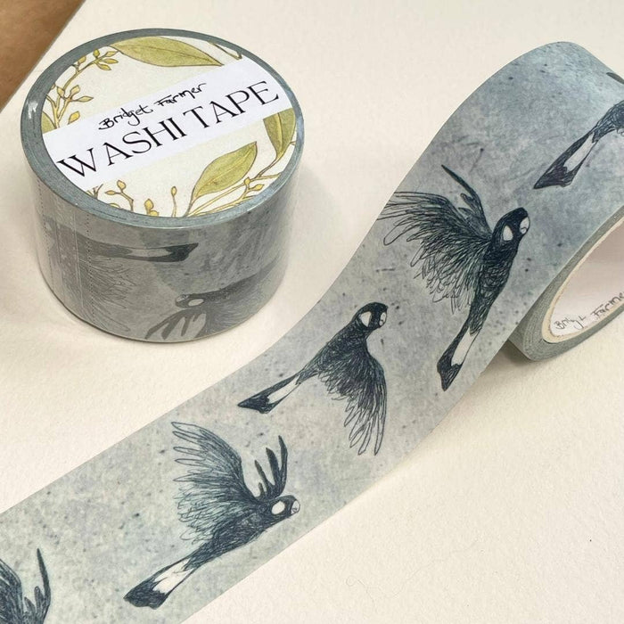 Black Cockatoos Washi Tape - 30mm