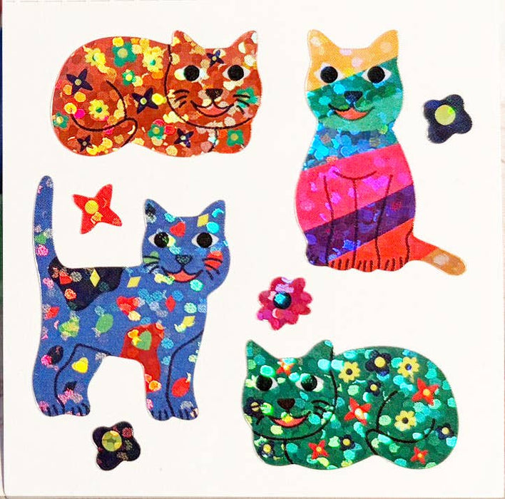 Sparkle Stickers - Groovy Cats