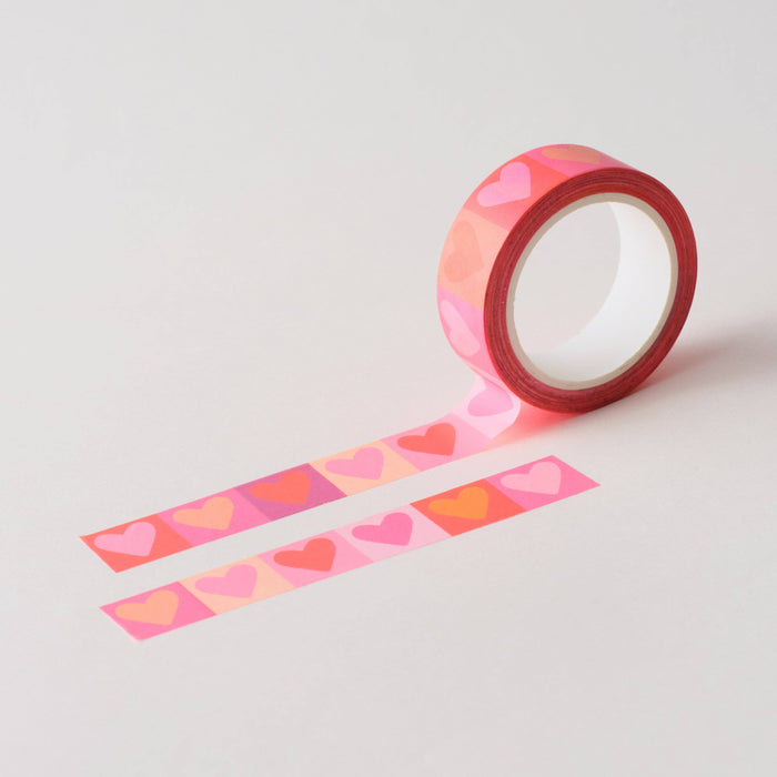 Pink Love Hearts Washi Tape