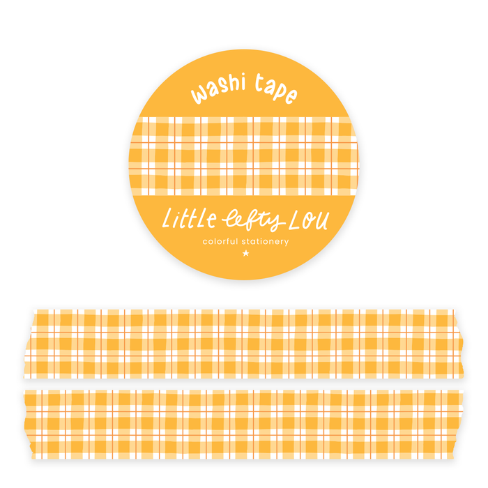 Yellow Gingham Washi Tape