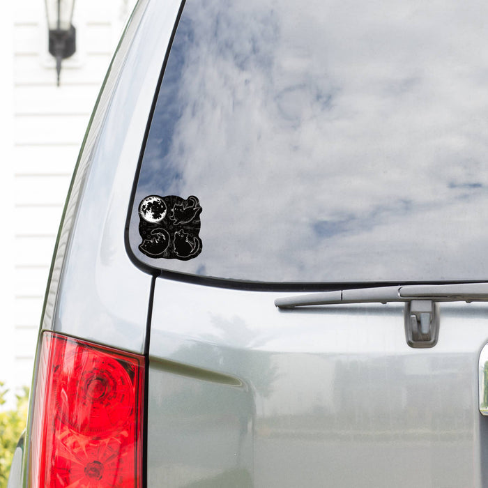 Cosmic Moon Cat Vinyl Sticker
