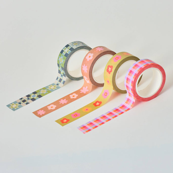 Colourful Pink Gingham Washi Tape