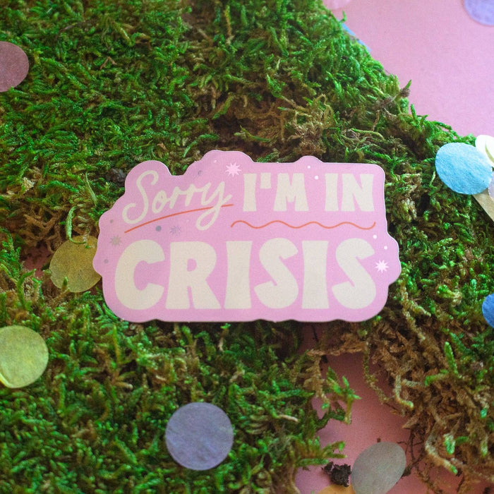 Sorry I am in Crisis Vinyl Sticker