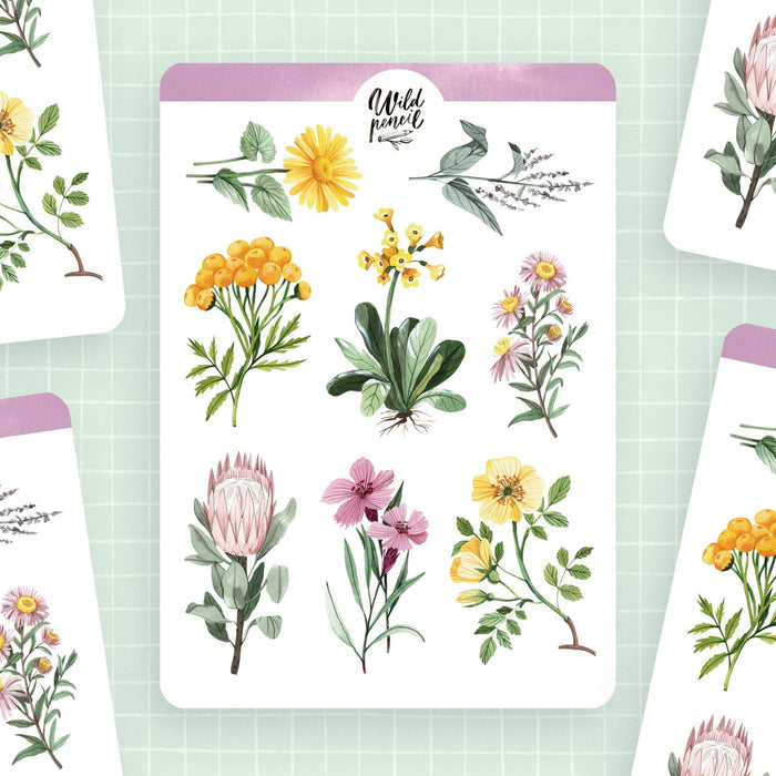 Sticker Sheet — Flowers II.