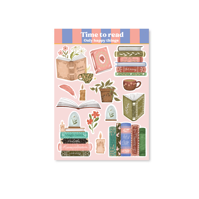 Time To Read A6 Sticker Sheet