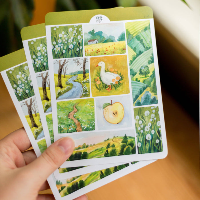 Sticker Sheet — Spring Landscapes