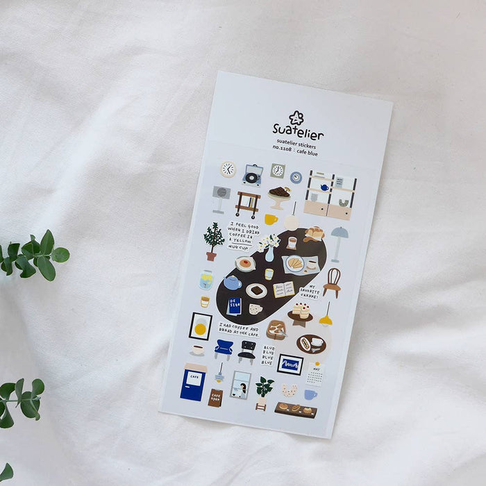 Daily Deco Stickers - Café Blue