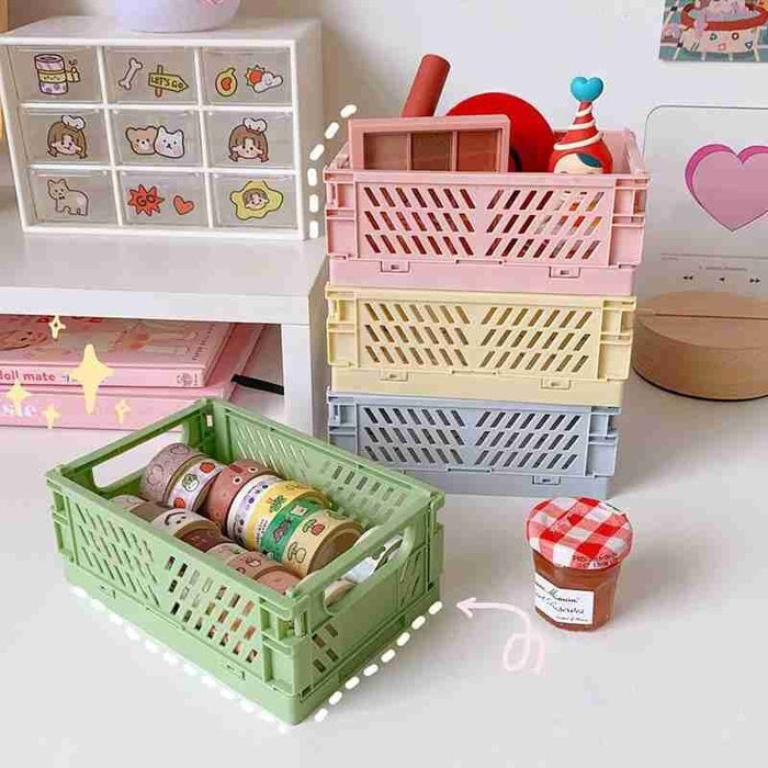 Collapsible Storage Crates - Mini Size - Pastel Colours