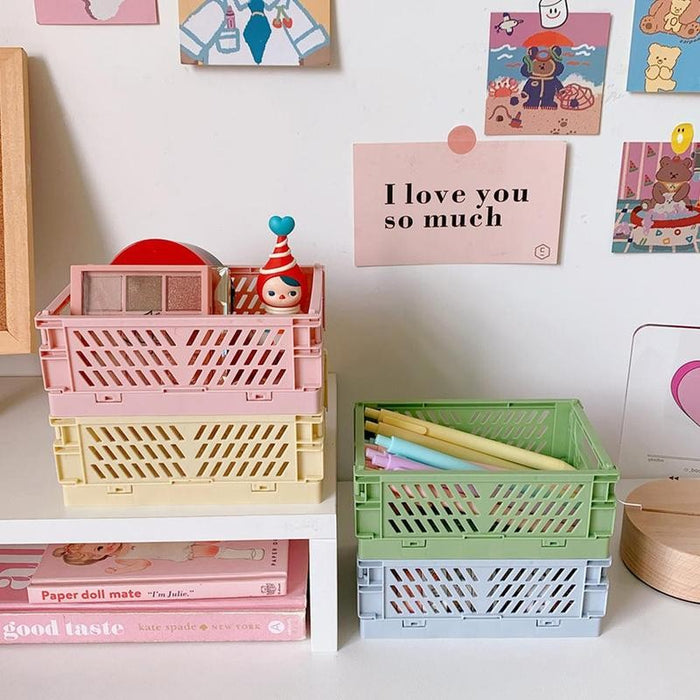 Collapsible Storage Crates - Mini Size - Pastel Colours