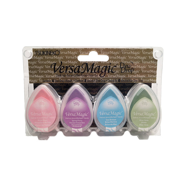 Tsukineko VersaMagic Dew Drop Chalk Ink Pad Set - Pretty Pastel Colours