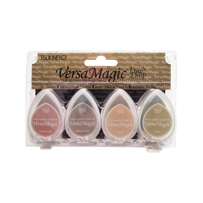 Tsukineko VersaMagic Dew Drop Chalk Ink Pad Set - Four Corners Colours
