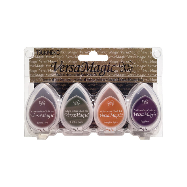 Tsukineko VersaMagic Dew Drop Chalk Ink Pad Set - Harvest Colours