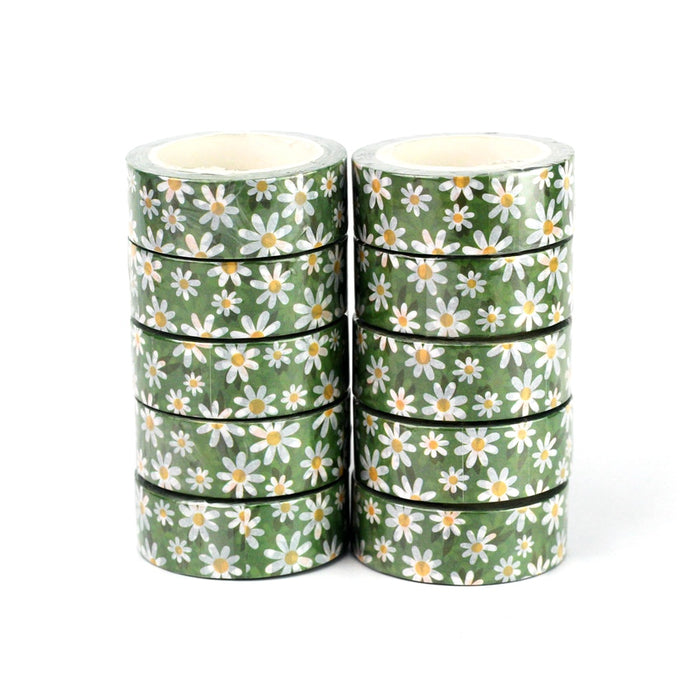 Green Daisy Washi Tape