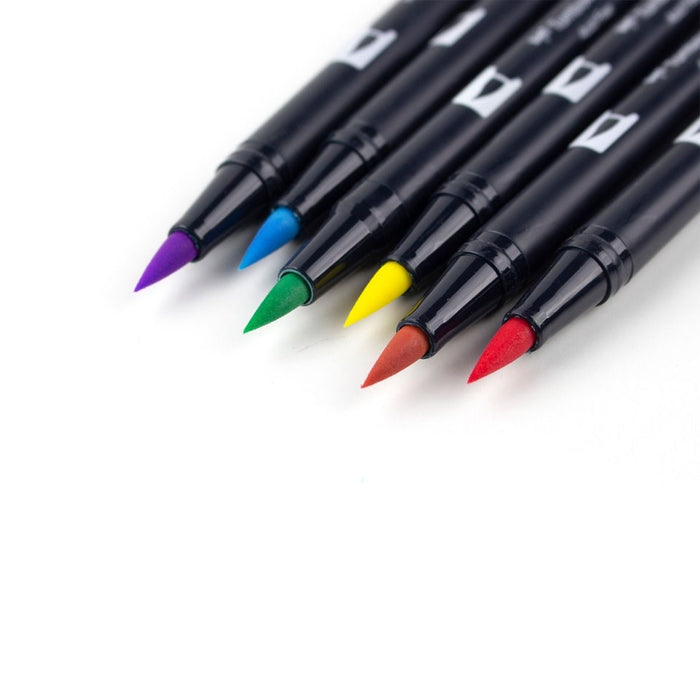 Tombow ABT Dual Brush Pen 6 Colour Set - Pastel