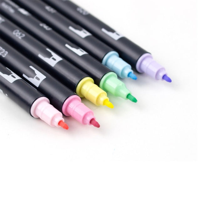 Tombow ABT Dual Brush Pen 6 Colour Set - Pastel