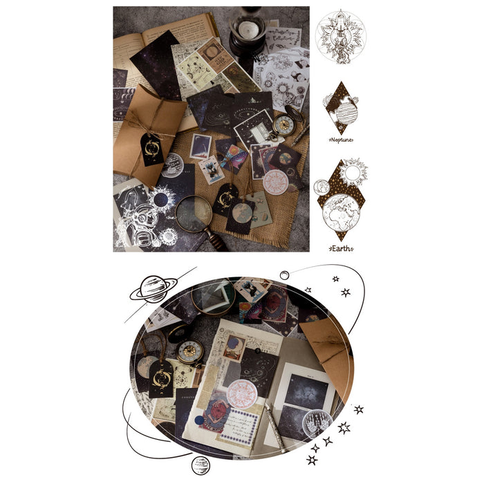 Vintage Style Collage Journaling Pack - Constellations