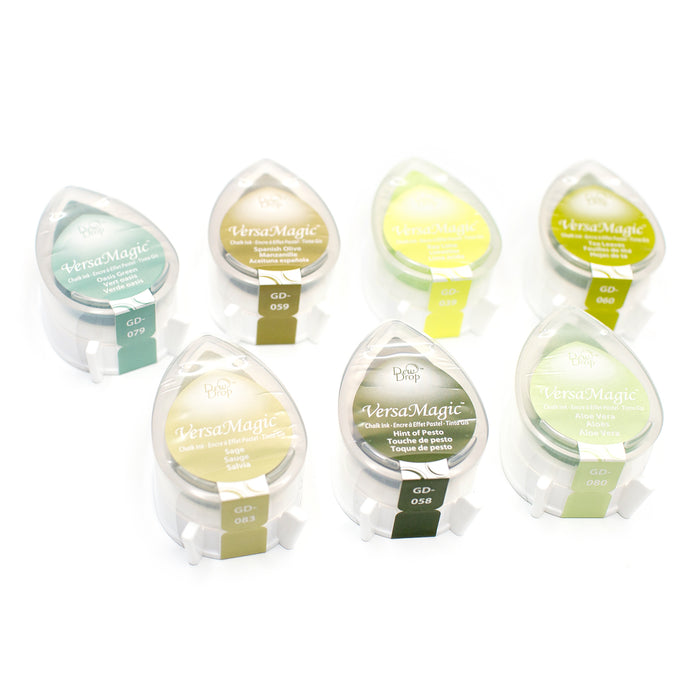 Tsukineko VersaMagic Dew Drop Chalk Ink Pads - Greens