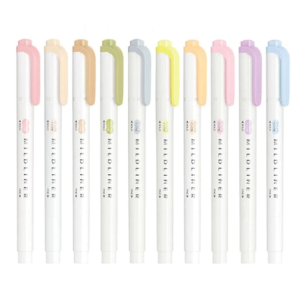 Zebra Mildliner Double-Sided Highlighters - 2022 Colours - Neutral 5 Colour Set