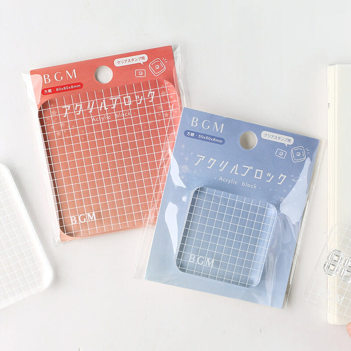 BGM Large Acrylic Grid Stamp Block