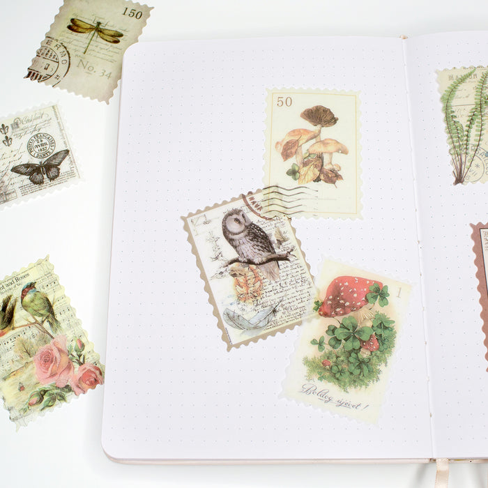 Washi Paper Journaling Stickers : Woodland Stamps